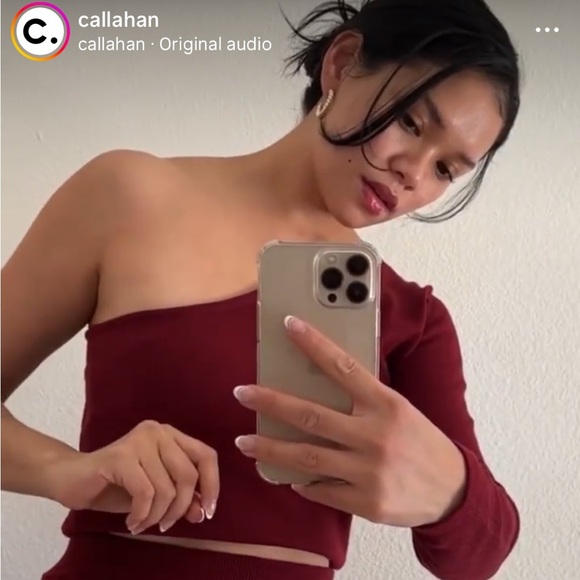 🛑CLEARANCE🛑Revolve/Callahan Lora Long Sleeve Top in Bloodstone (Wine Red) NEW! - Picture 8 of 9